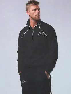 Kappa Completo tuta da uomo 2 pezzi in misto cotone - nero