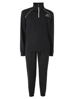 Kappa Completo tuta da uomo 2 pezzi in misto cotone - nero