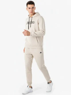 Kappa Completo tuta da uomo 2 pezzi con cappuccio in misto cotone - beige