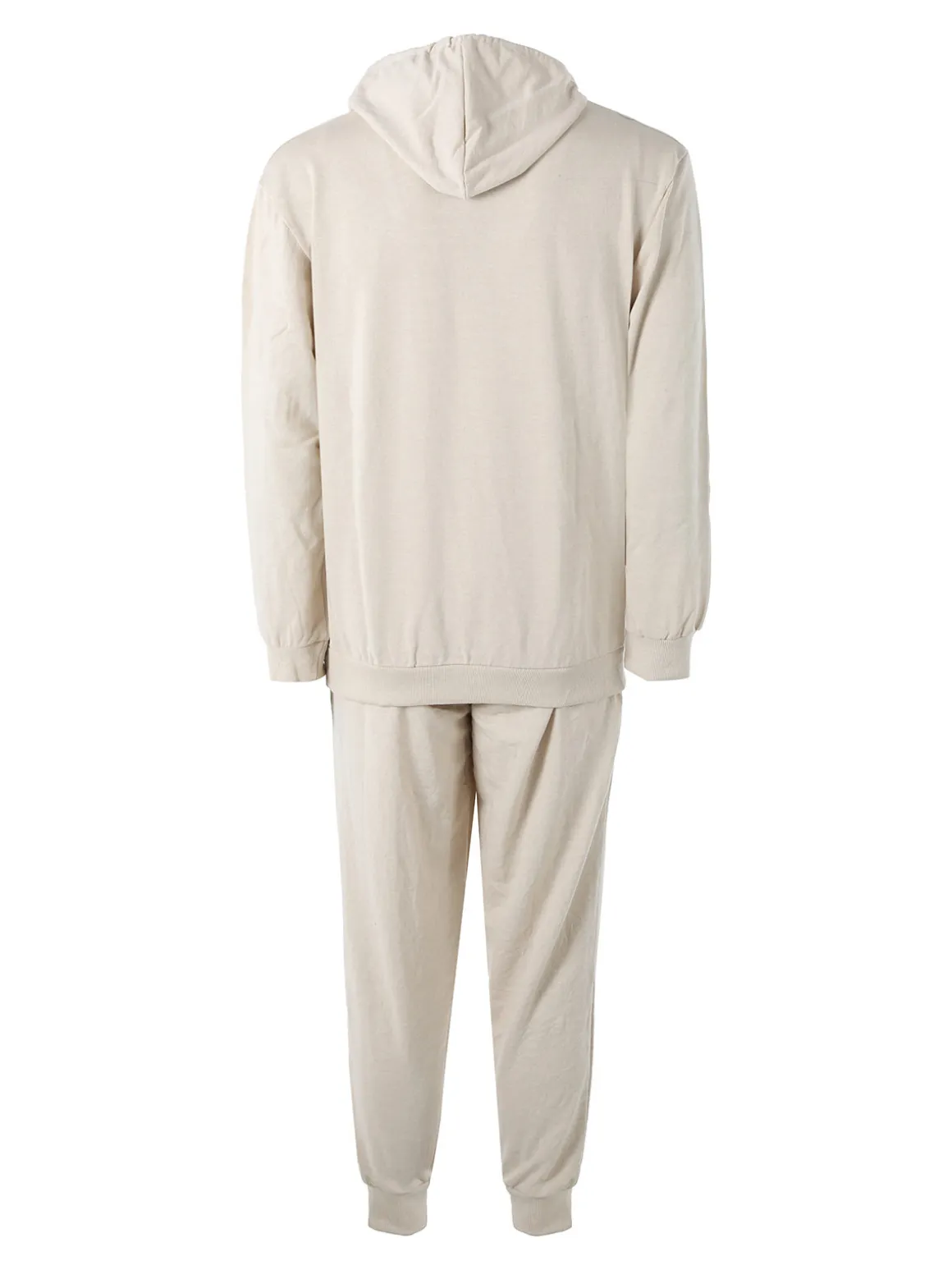 Kappa Completo tuta da uomo 2 pezzi con cappuccio in misto cotone - beige