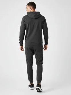 Kappa Completo tuta da uomo 2 pezzi con cappuccio in misto cotone - grigio scuro