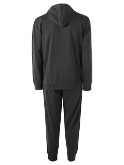 Kappa Completo tuta da uomo 2 pezzi con cappuccio in misto cotone - grigio scuro