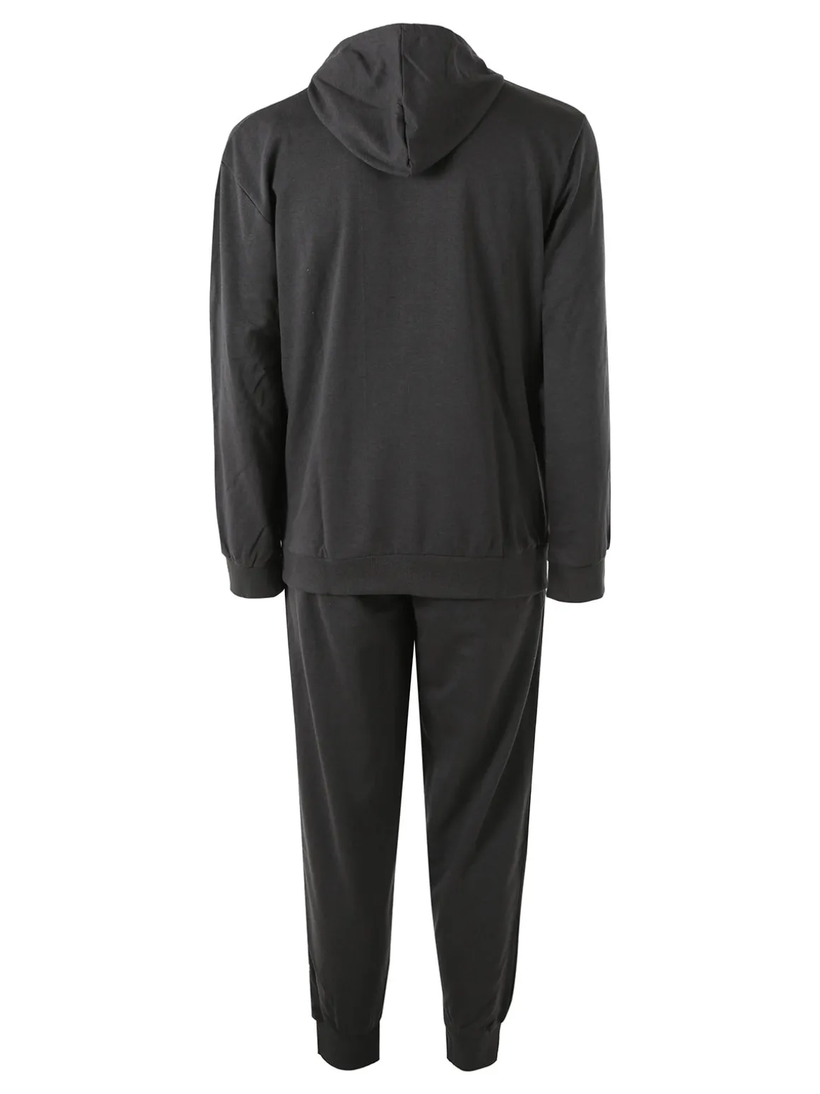 Kappa Completo tuta da uomo 2 pezzi con cappuccio in misto cotone - grigio scuro