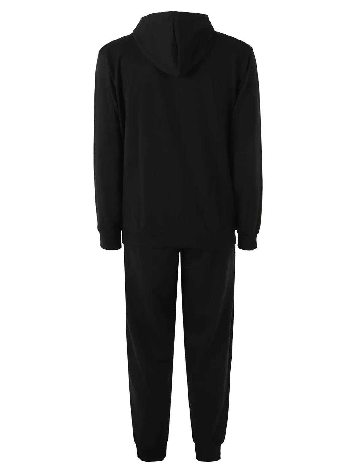 Kappa Completo tuta da uomo 2 pezzi con cappuccio in misto cotone - nero