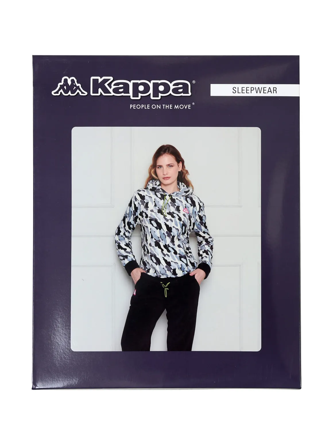 Kappa Completo tuta donna mimetica in pile coral - nero