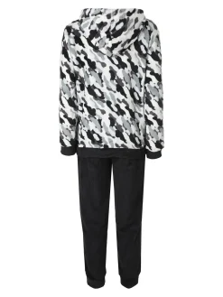 Kappa Completo tuta donna mimetica in pile coral - nero