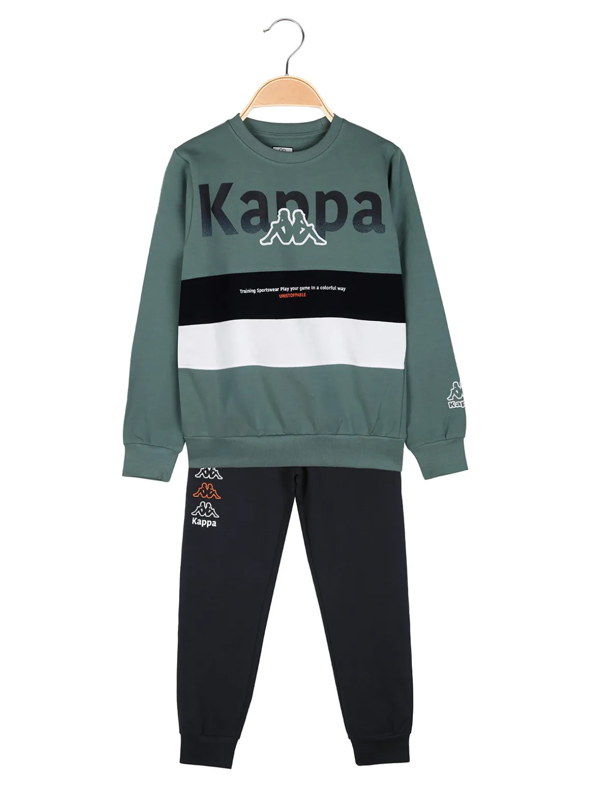 Kappa Completo tuta girocollo da bambino - oliva