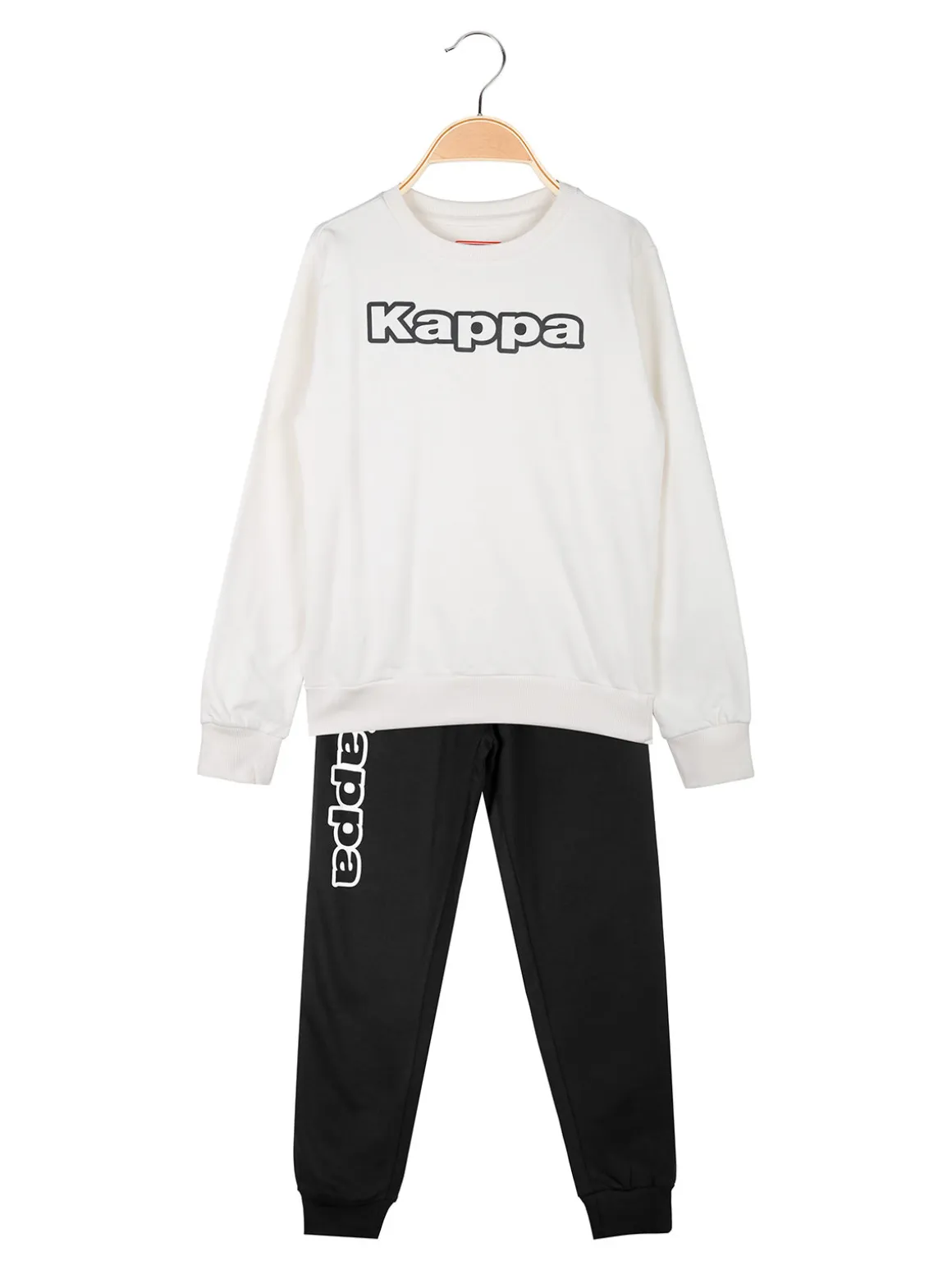 Kappa Completo tuta girocollo da ragazzo 2 pezzi - bianco