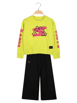 Kappa Completo tuta 2 pezzi da bambina con zip - fucsia