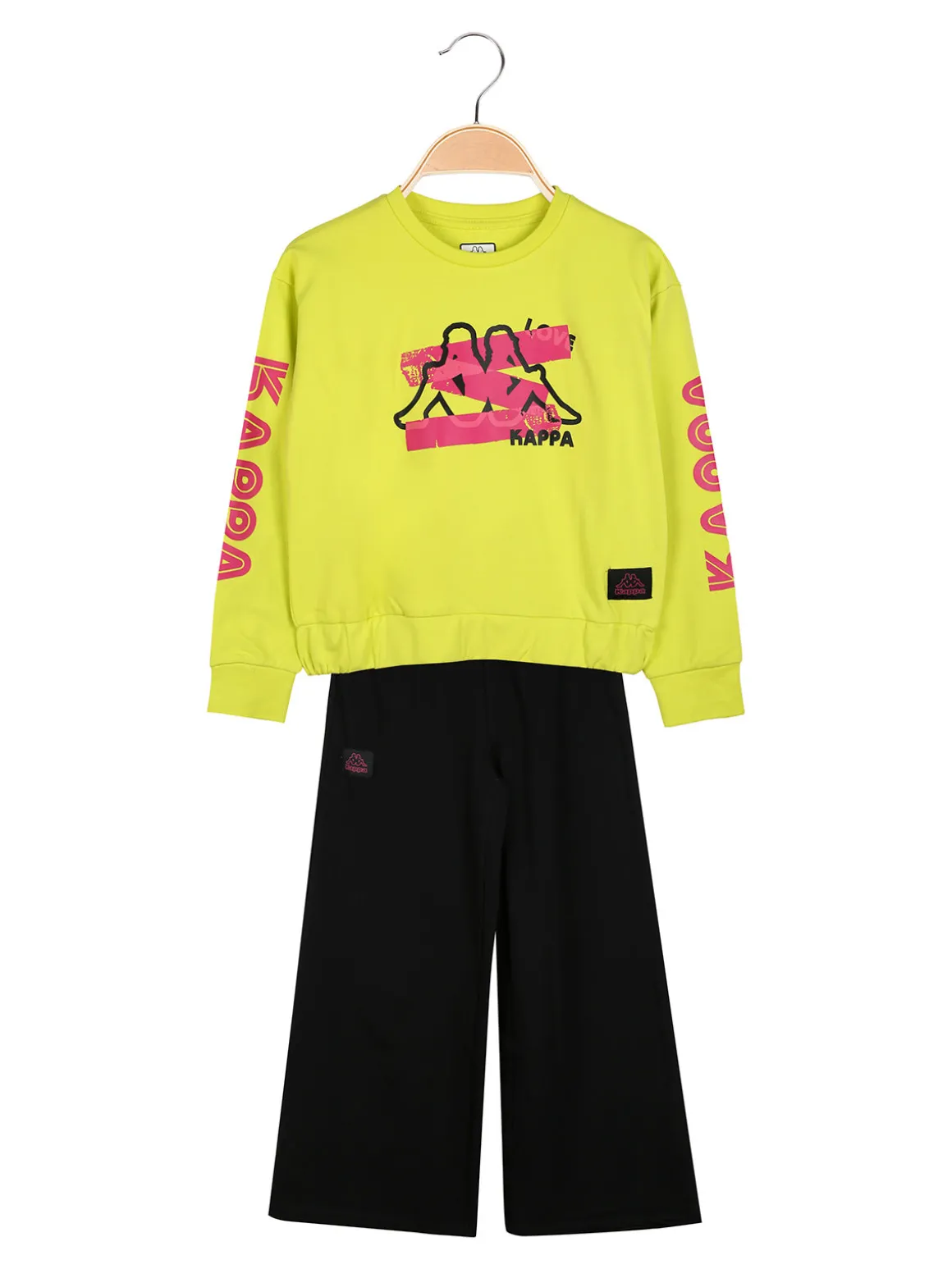 Kappa Completo tuta 2 pezzi da bambina con zip - fucsia