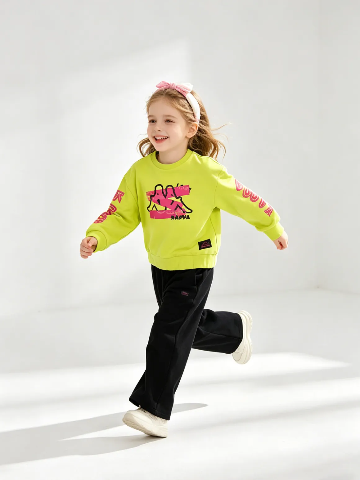 Kappa Completo tuta 2 pezzi da bambina con zip - fucsia