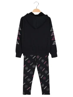 Kappa Completo tuta 2 pezzi da bambina con cappuccio - blu scuro
