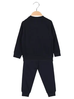 Kappa Completo tuta 2 pezzi da neonato con felpa e pantaloni in cotone - blu scuro
