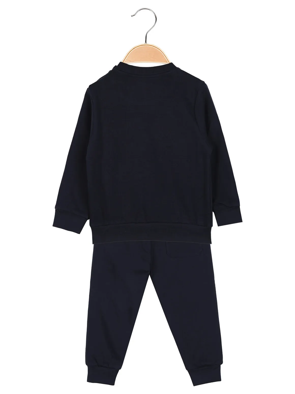 Kappa Completo tuta 2 pezzi da neonato con felpa e pantaloni in cotone - blu scuro