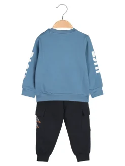 Kappa Completo tuta 2 pezzi da neonato con interno felpato - blu