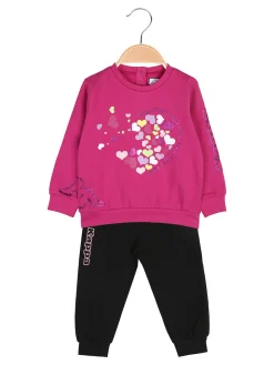 Kappa Completo tuta 2 pezzi da neonata con interno felpato - fucsia