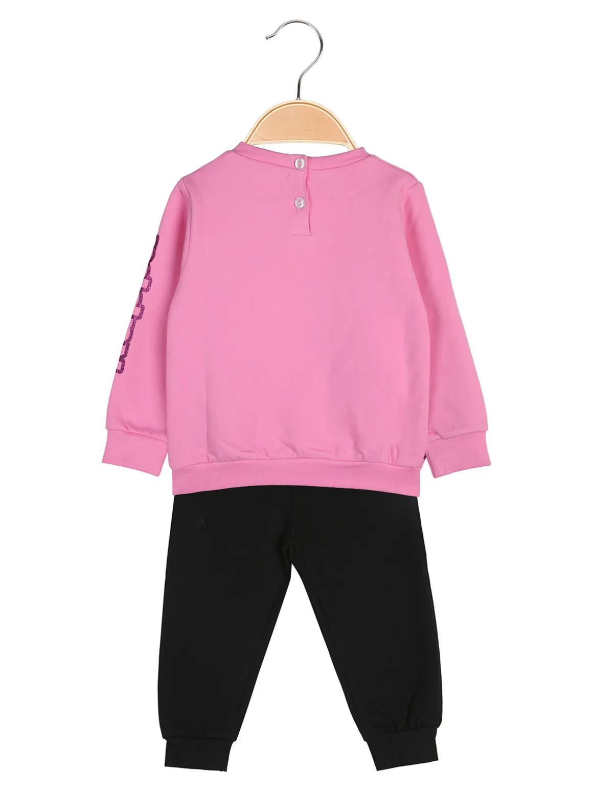 Kappa Completo tuta 2 pezzi da neonata con interno felpato - rosa
