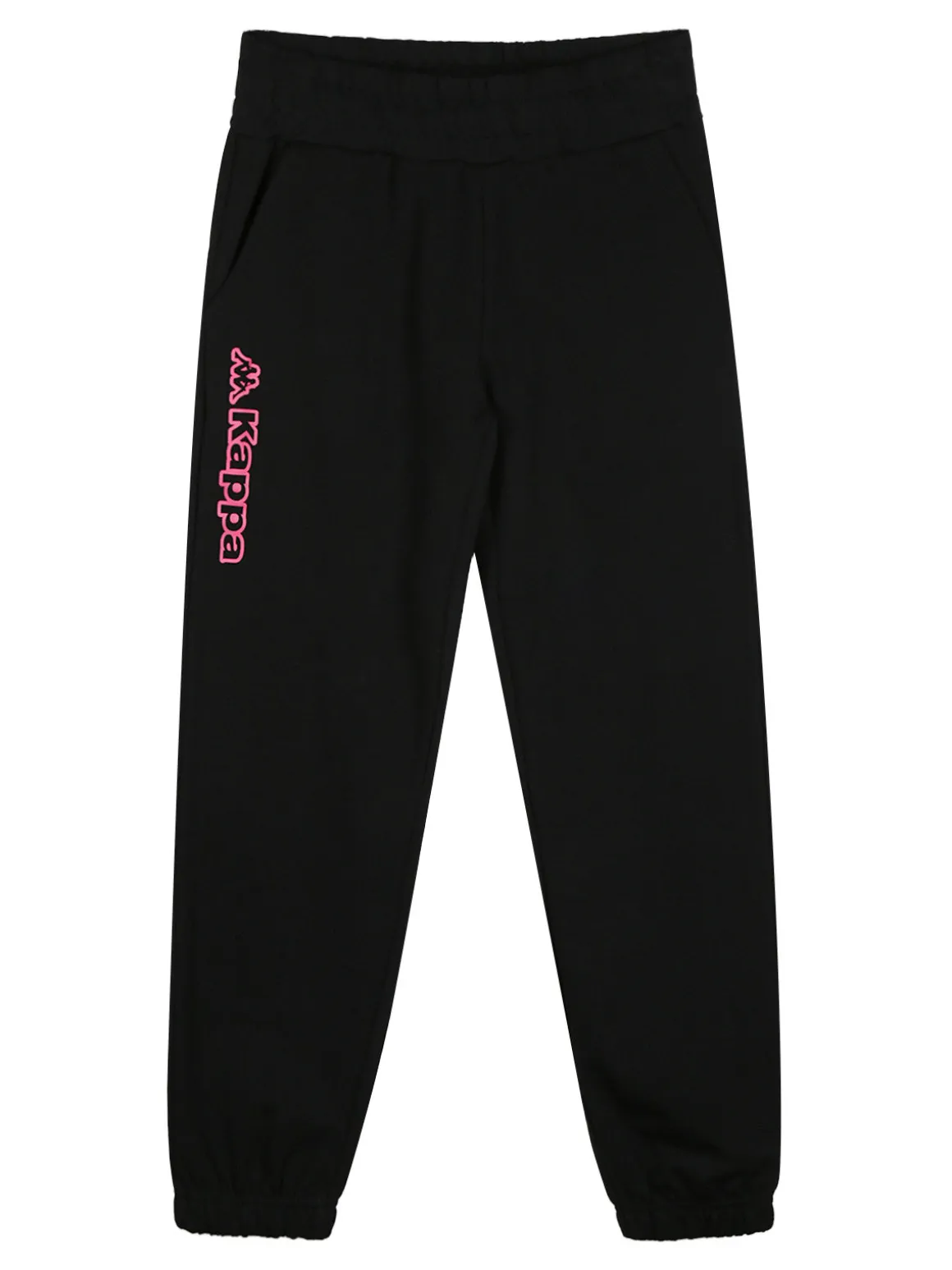Kappa Completo tuta 2 pezzi da ragazza in cotone con cappuccio e logo - bianco