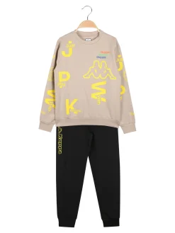 Kappa Completo tuta 2 pezzi da ragazzo con logo - khaki