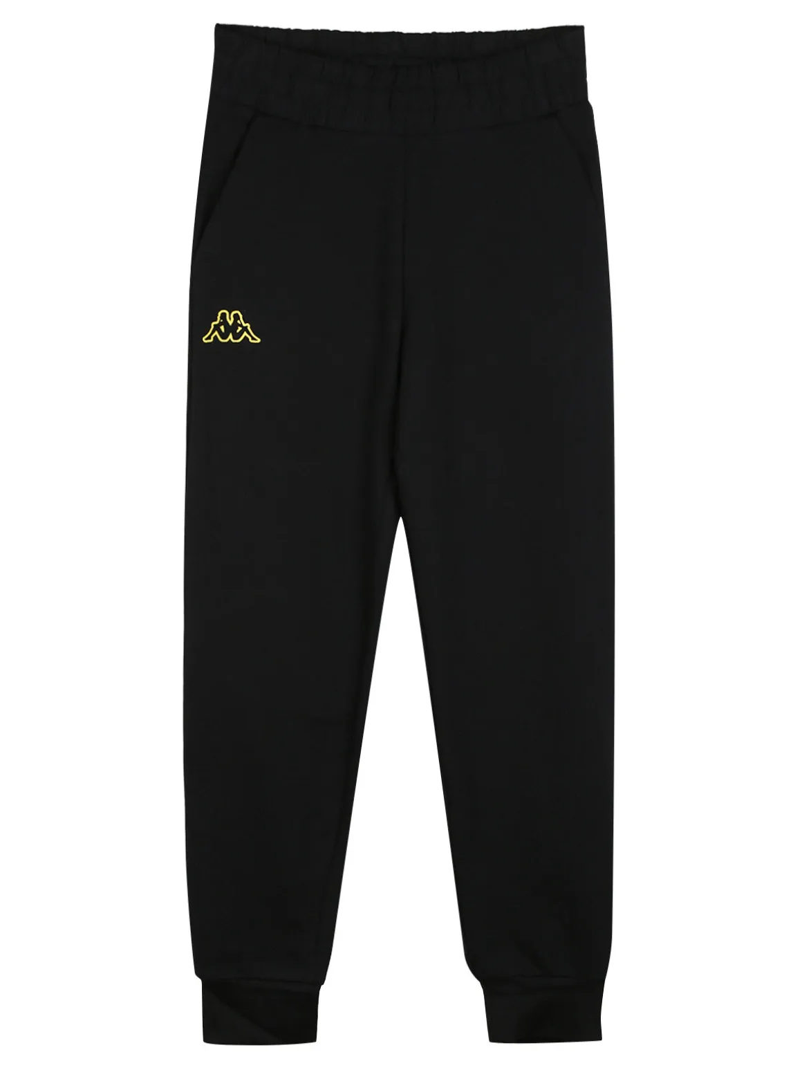 Kappa Completo tuta 2 pezzi da ragazzo in cotone con logo - nero