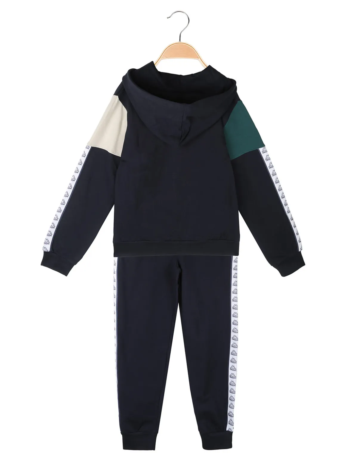 Kappa Completo tuta 2 pezzi da ragazzo con cappuccio e zip - blu scuro