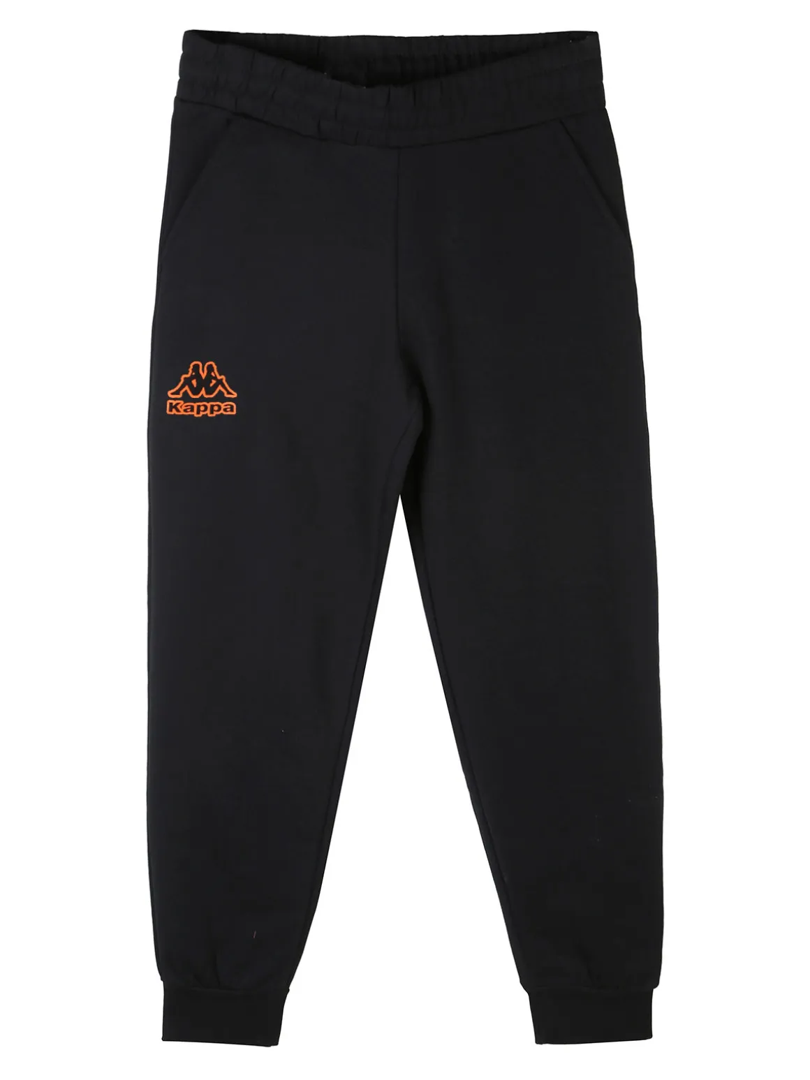 Kappa Completo tuta 2 pezzi da ragazzo con stampe e scollo tondo - nero
