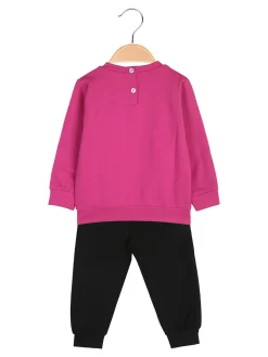 Kappa Completo tuta 2 pezzi glitter da neonata con interno felpato - fucsia