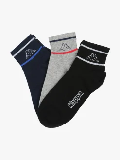 Kappa Confezione da 3 paia di calze sportive da uomo in cotone - assortito