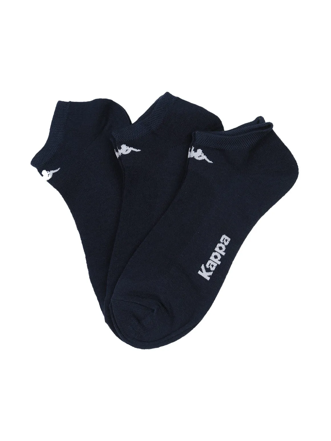 Kappa Confezione da 3 paia di calze pedulini da uomo in fresco cotone - blu scuro
