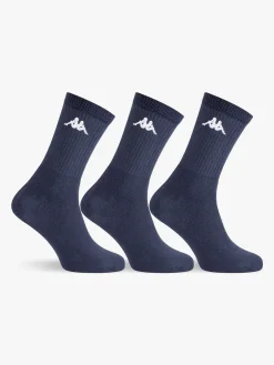 Kappa Confezione da 3 paia di calze corte da uomo - blu scuro