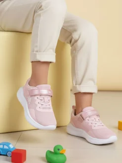 Kappa LOGO KOFY Sneakers sportive da ragazza in mesh con chiusura a strappo - rosa