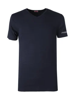 Kappa Maglia manica corta da uomo in caldo cotone - blu scuro