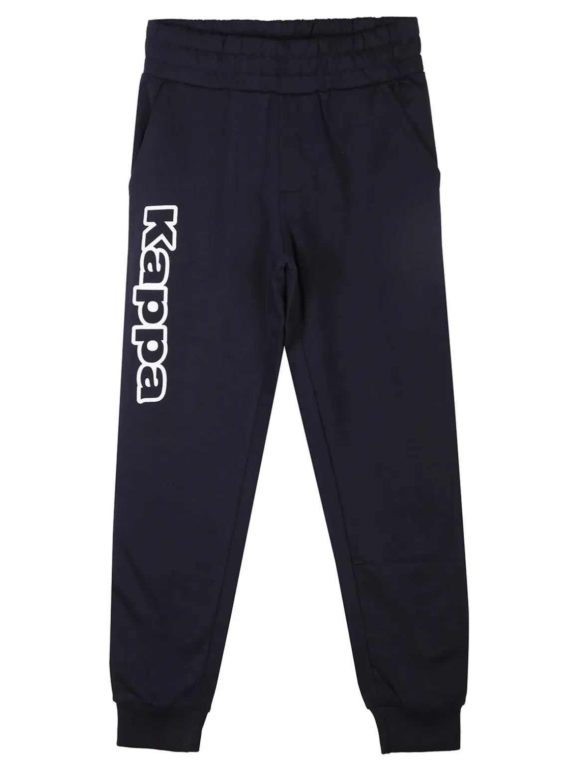 Kappa Pantaloni tuta da ragazzo con polsini e interno caldo cotone - blu scuro