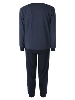 Kappa Pigiama da uomo in misto cotone interlock con logo - jeans