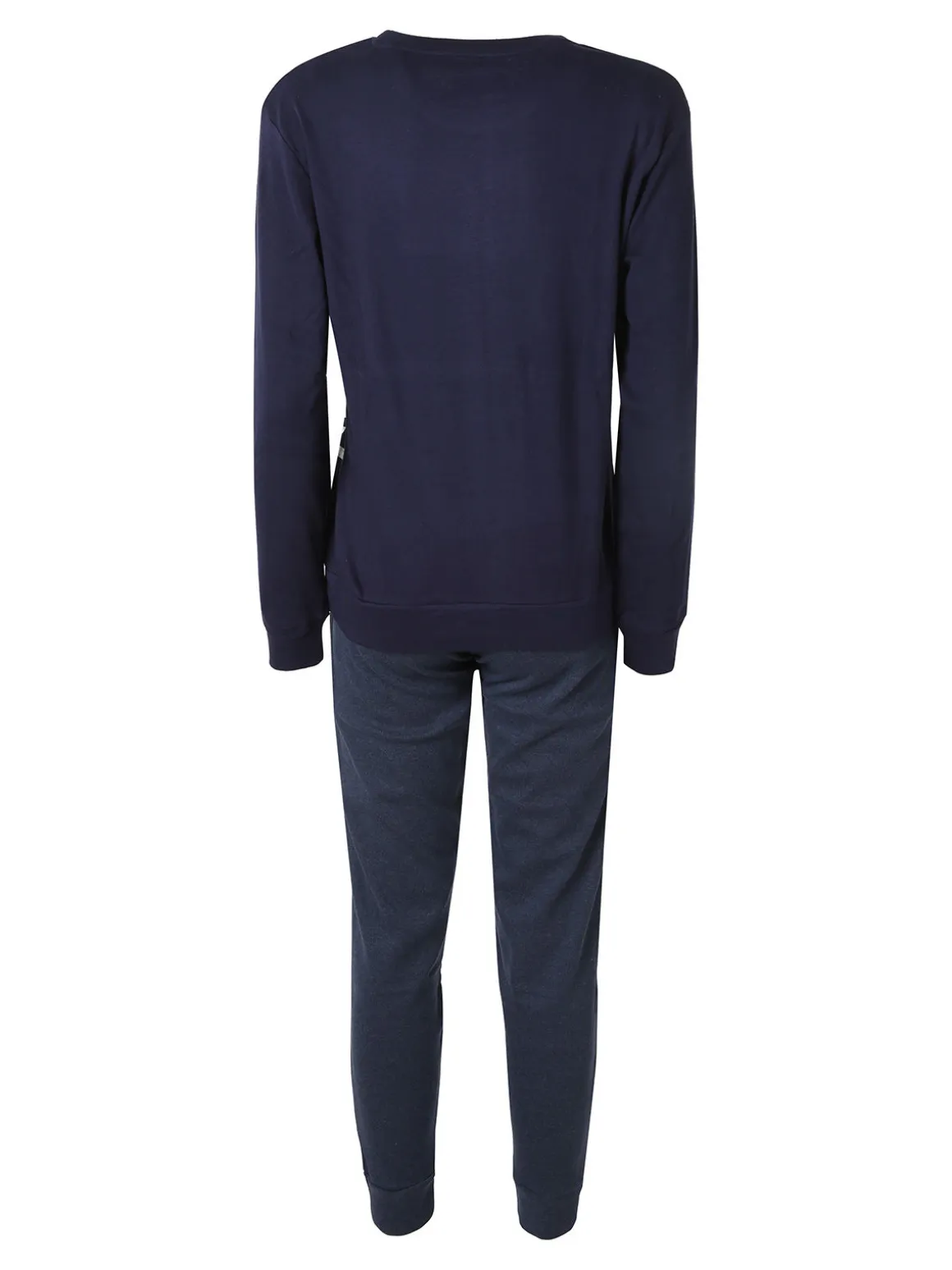 Kappa Pigiama donna in cotone interlock con logo - blu scuro