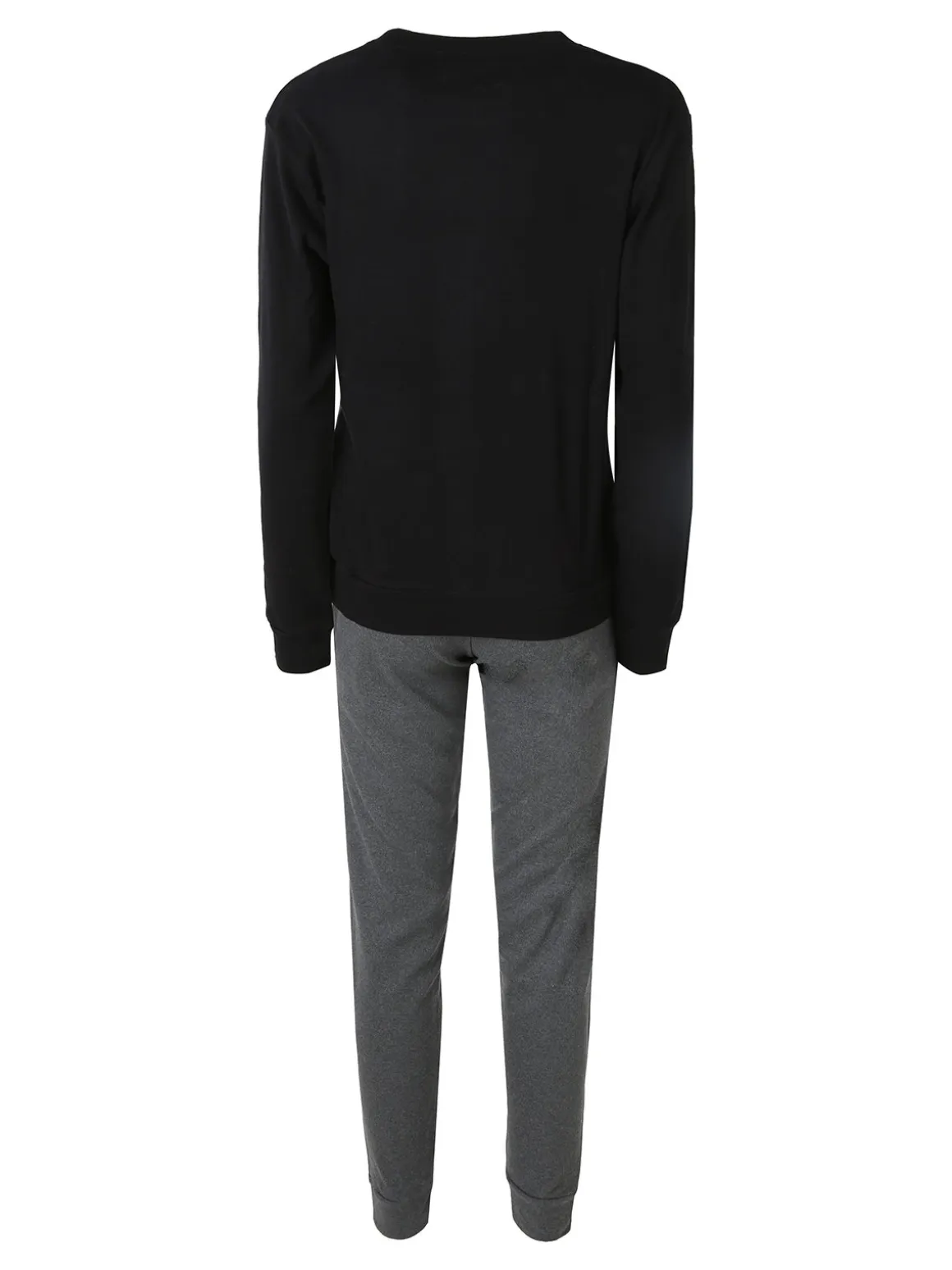 Kappa Pigiama donna in cotone interlock con logo - nero