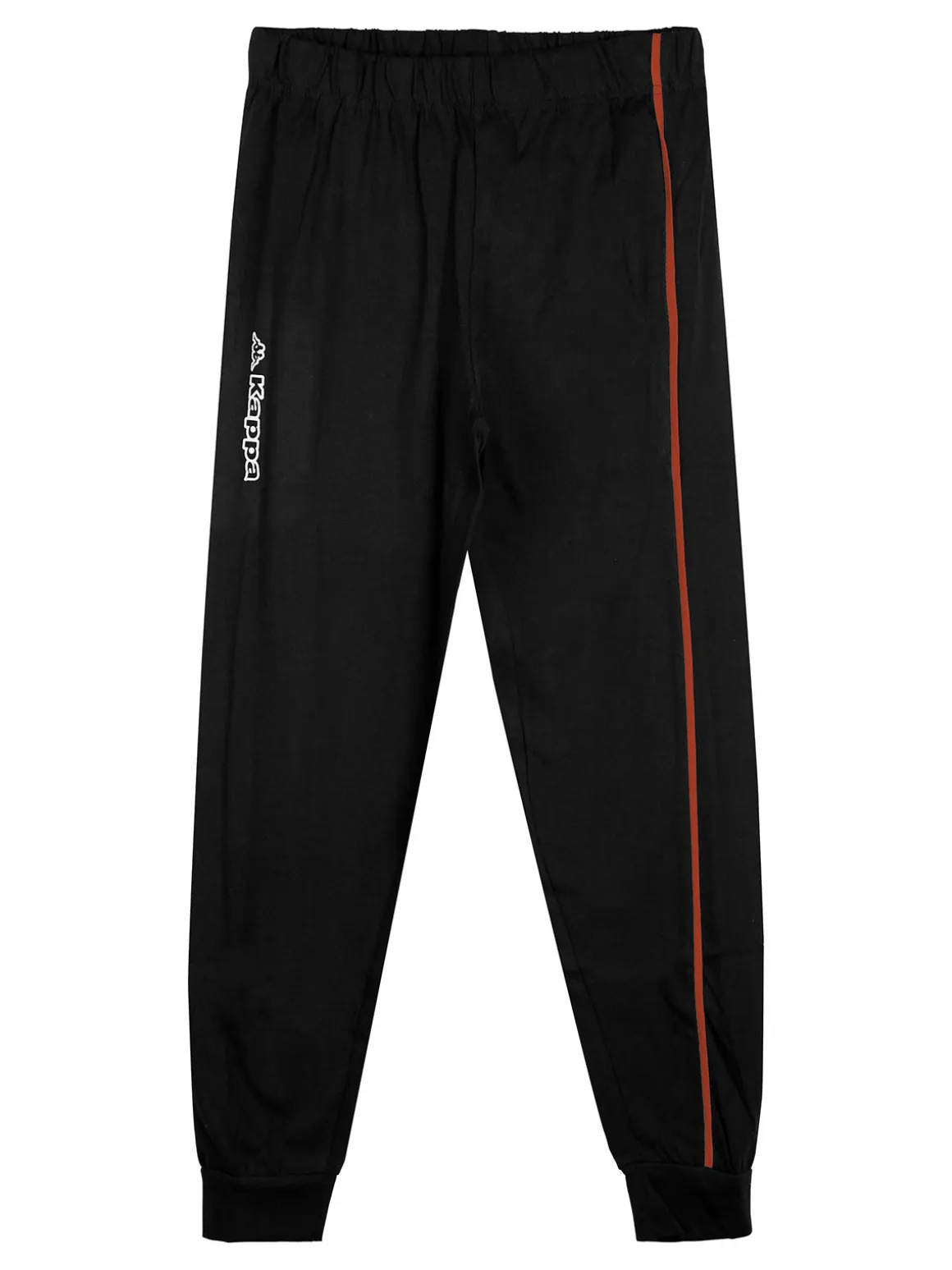 Kappa Pigiama lungo da ragazzo in cotone con logo - nero