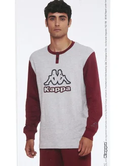 Kappa Pigiama lungo da uomo in cotone interlock