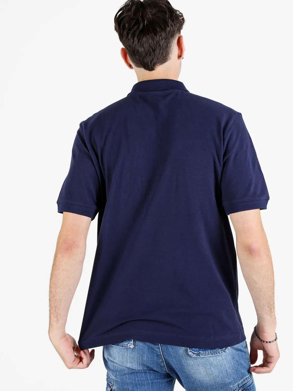 Kappa Polo da uomo a maniche corte in cotone con logo