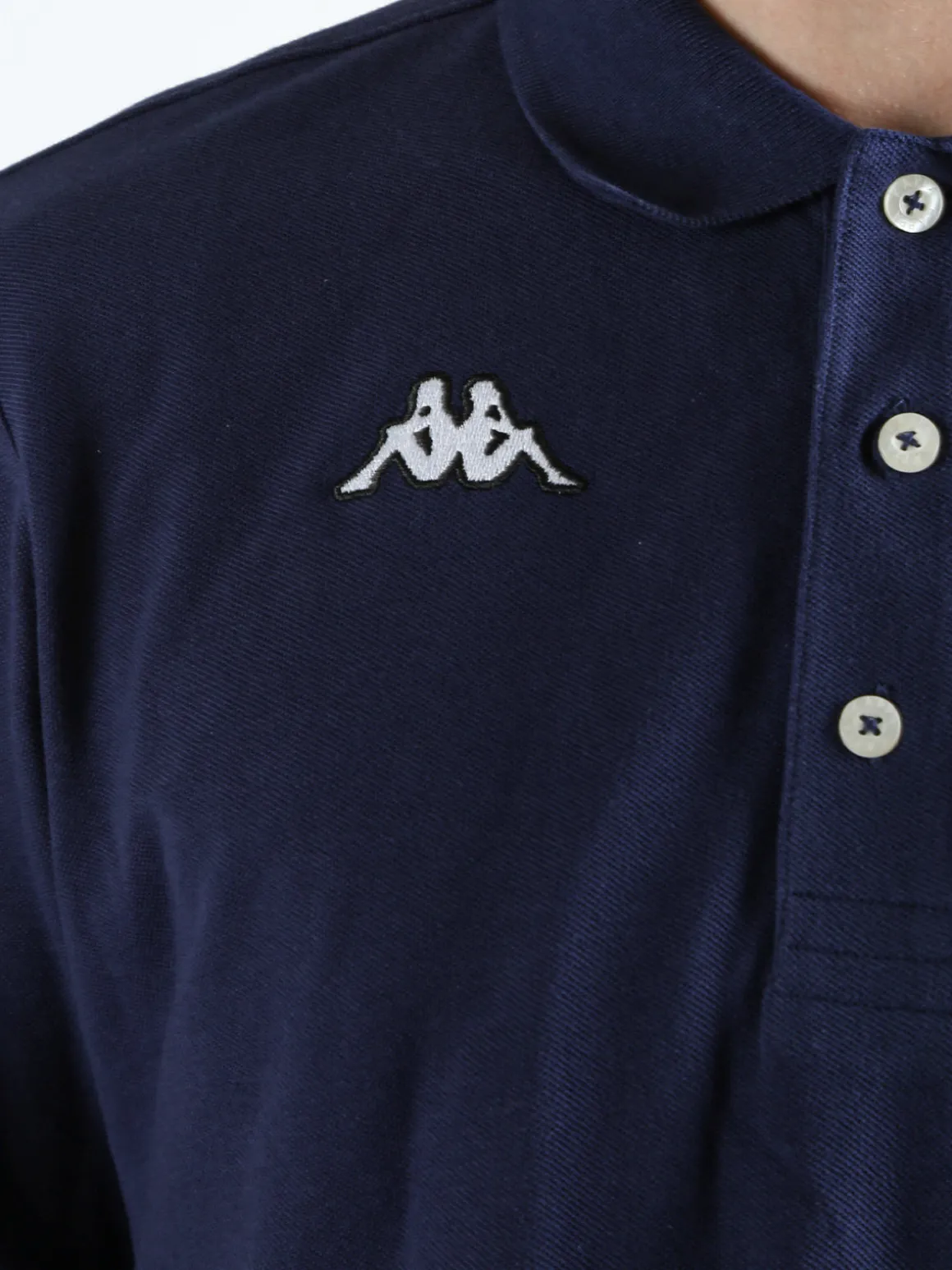Kappa Polo da uomo a maniche corte in cotone con logo