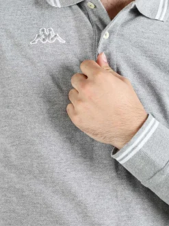 Kappa Polo da uomo in cotone a maniche lunghe