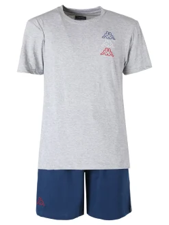 Kappa set corto da uomo in cotone con t-shirt e pantalone in felpa