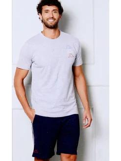 Kappa set corto da uomo in cotone con t-shirt e pantalone in felpa