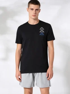 Kappa set corto da uomo in cotone con t-shirt e pantalone in felpa