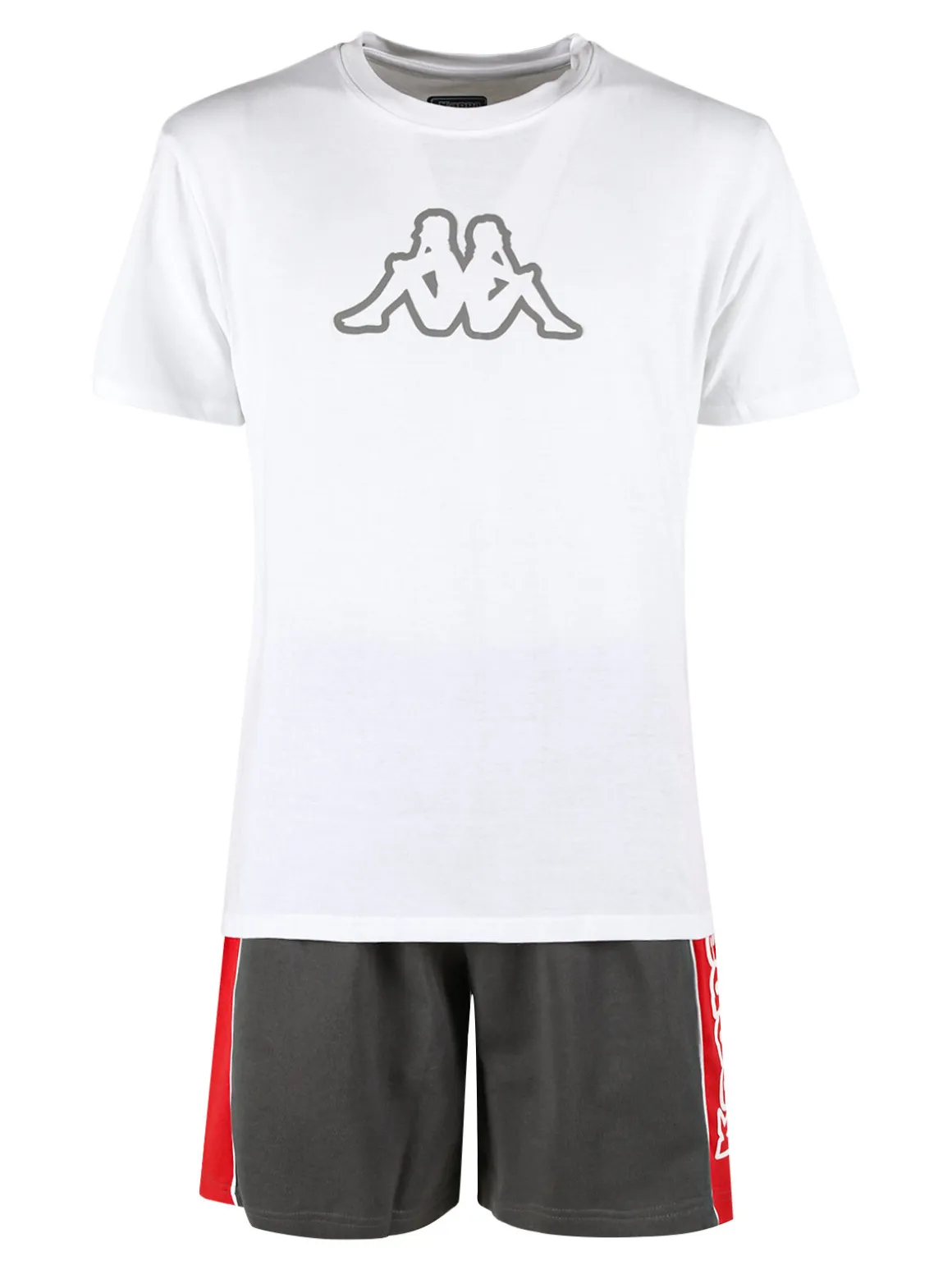 Kappa Set corto da uomo in cotone con t-shirt e bermuda in felpa