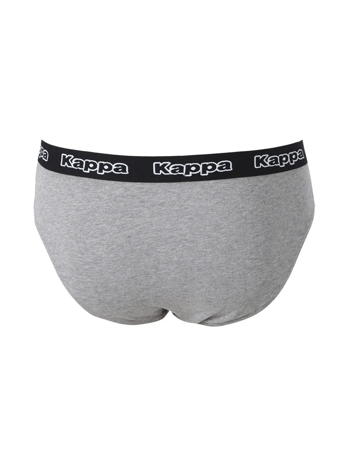 Kappa Slip da uomo in cotone con scritta - grigio