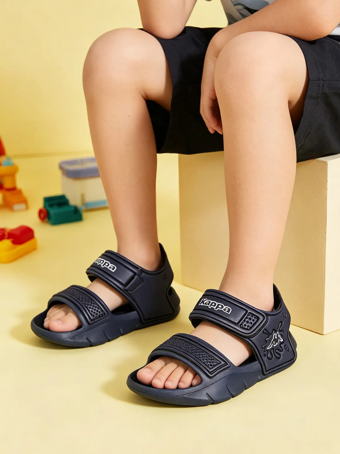 Kappa SPLASH Sandali da bambino in gomma con cinturino a strappo - blu scuro