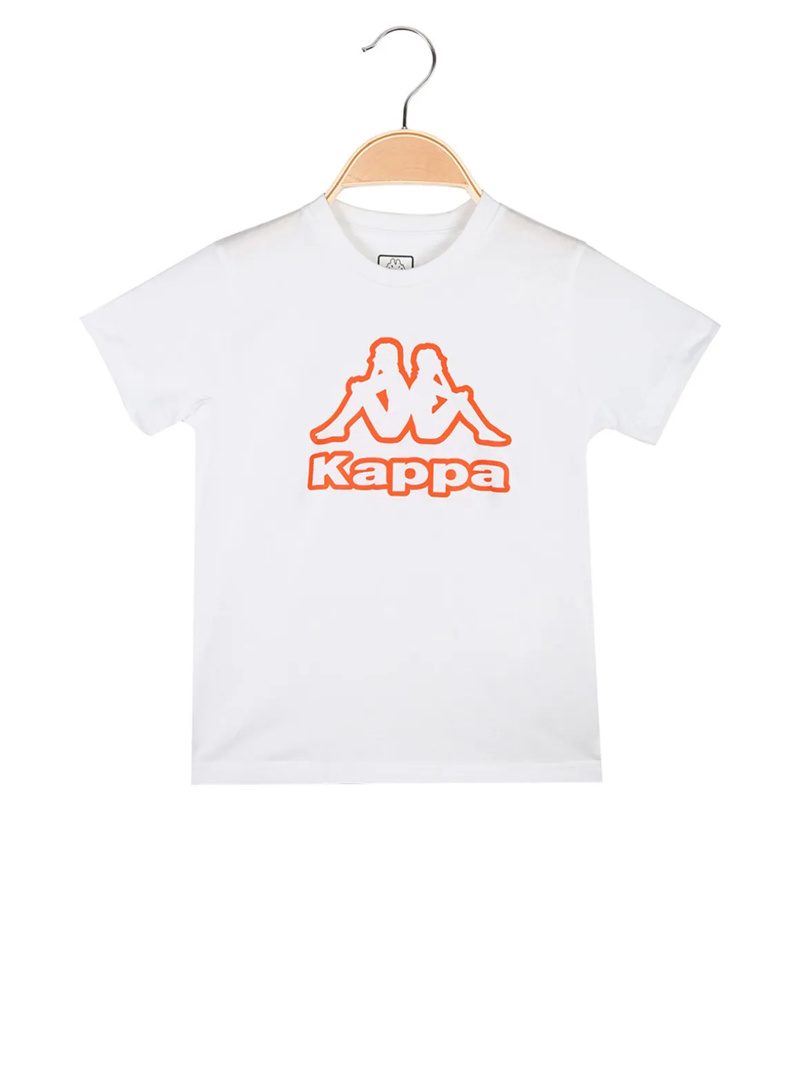 Kappa T-shirt da ragazzo in cotone con logo - bianco