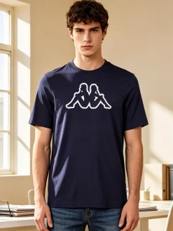 Kappa T-shirt da uomo in cotone con logo