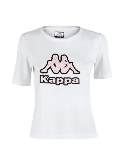 Kappa T-shirt donna in cotone con logo a pois